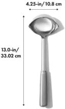 OXO SteeL Schöpflöffel Edelstahlkelle silber für Links- und Rechtshänder Bild 1