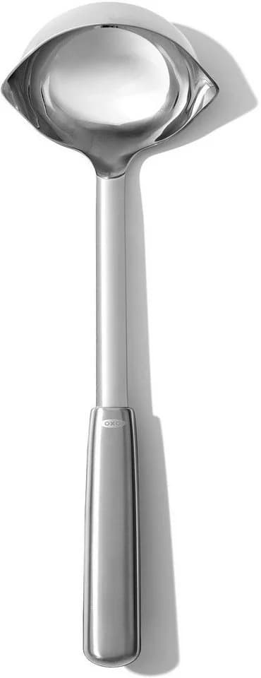 OXO SteeL Schöpflöffel Edelstahlkelle silber für Links- und Rechtshänder - Bild 2