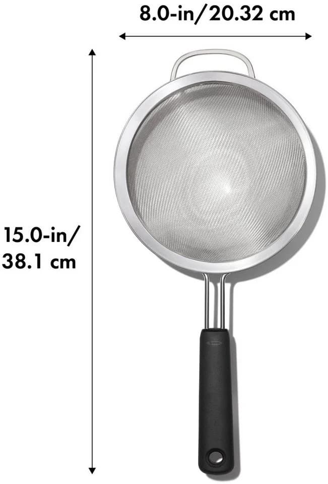OXO GOOD GRIPS Küchensieb 20cm Edelstahl silber - Bild 4