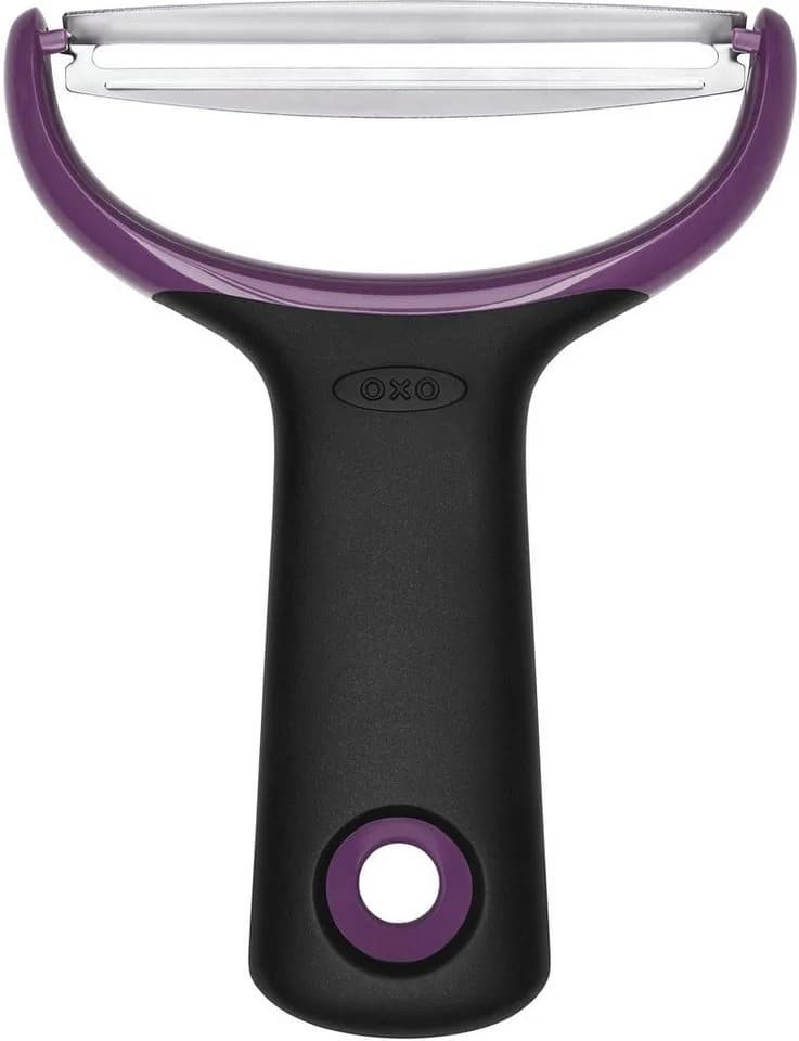 OXO GOOD GRIPS Großer Gemüseschäler Lila Schwarz Edelstahl - Bild 2