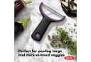 OXO GOOD GRIPS Großer Gemüseschäler Lila Schwarz Edelstahl Bild 4