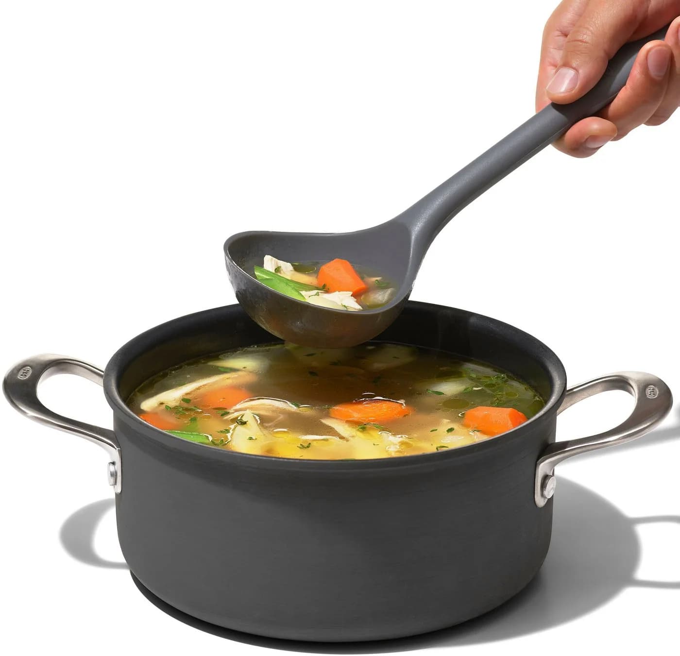 OXO GOOD GRIPS Schöpflöffel Grau Silikon Kochlöffel - Bild 3