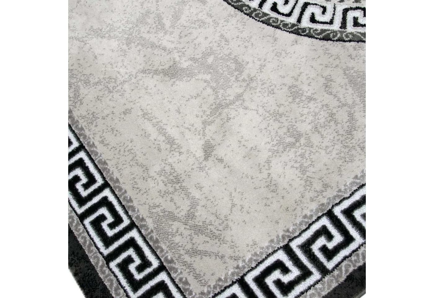 Carpetia Orientalischer Teppich mit Bordüre & Glitzergarn Creme Grau - Bild 4