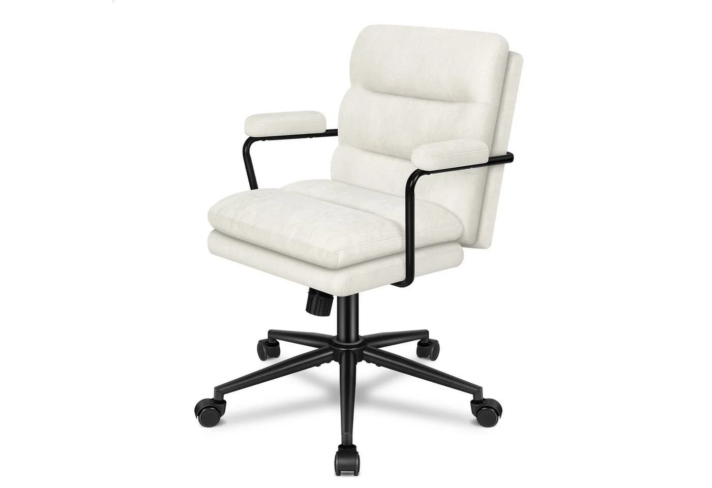 ALFORDSON Bürostuhl ergonomisch Chenille Lendenstütze Beige - Bild 2