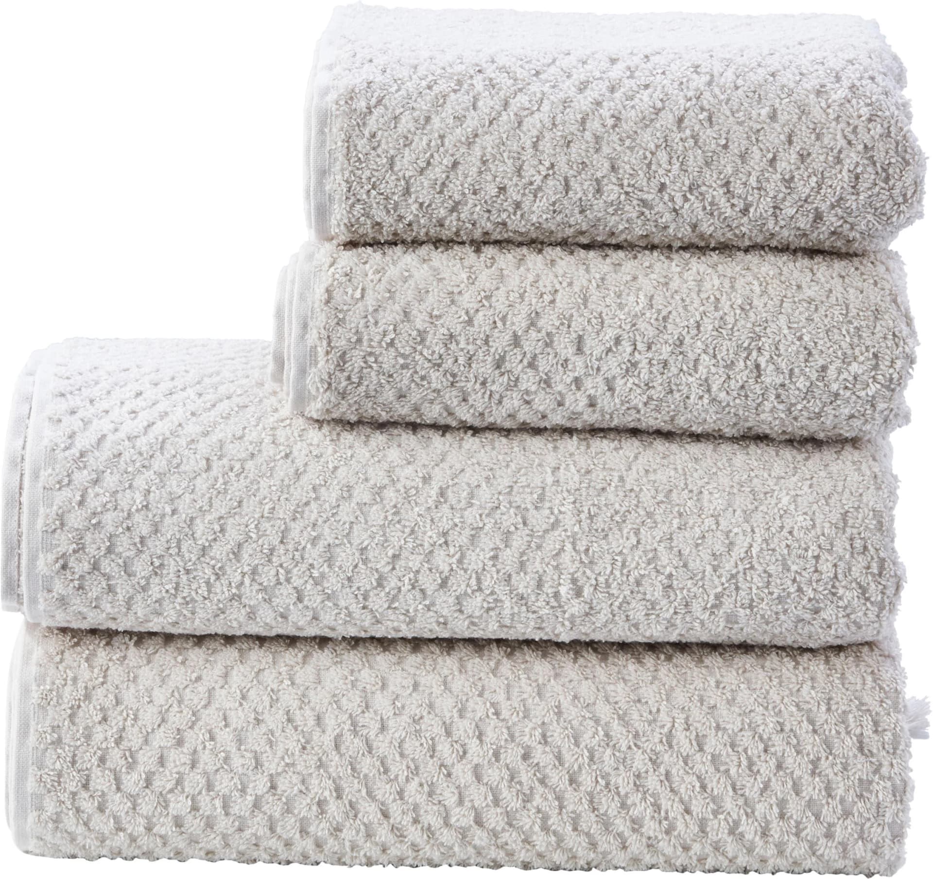 Handtuch Set done. Provence Honeycomb Beige 4-tlg. Walkfrottier