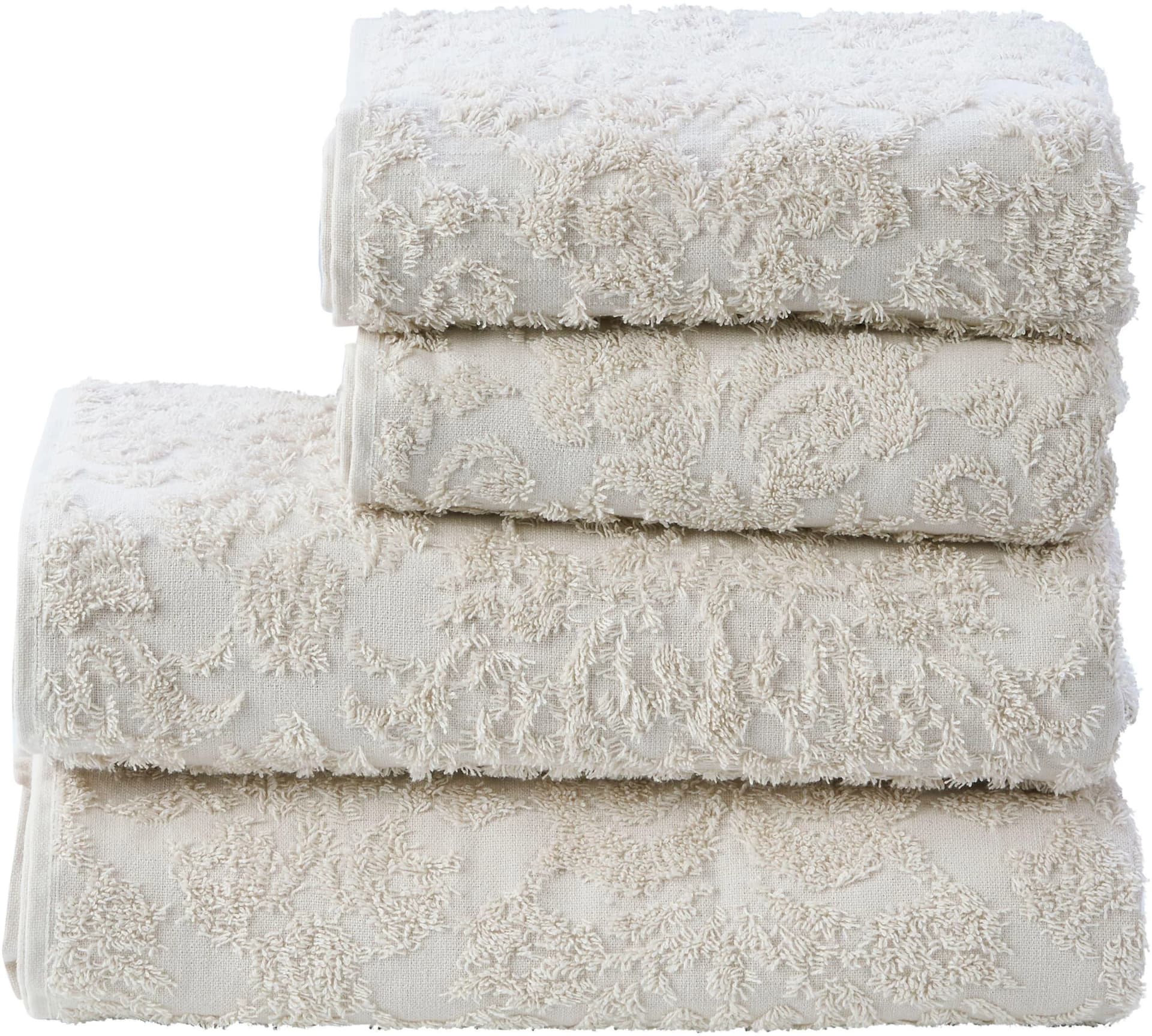 done.® Handtuch Set Provence Ornaments 4-tlg. Beige Walkfrottier
