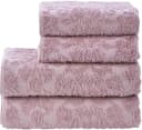 Handtuch Set aus Baumwolle und Walkfrottier in Altrosa Bild 2