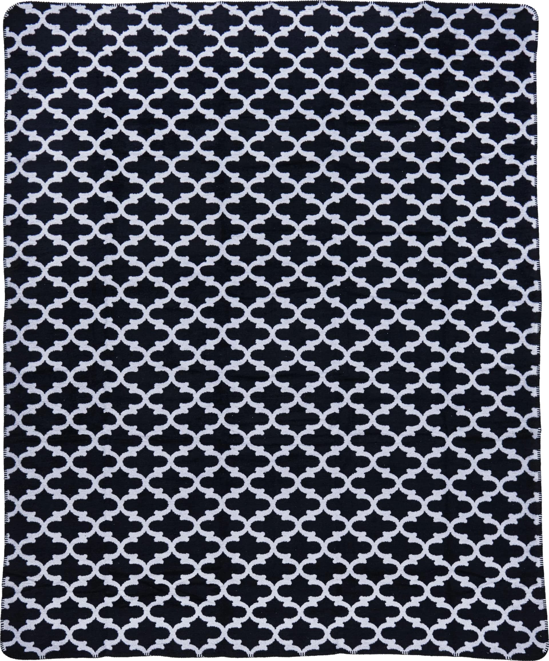 DONE. Milano Wohndecke Schwarz Silber Baumwolle Kuscheldecke