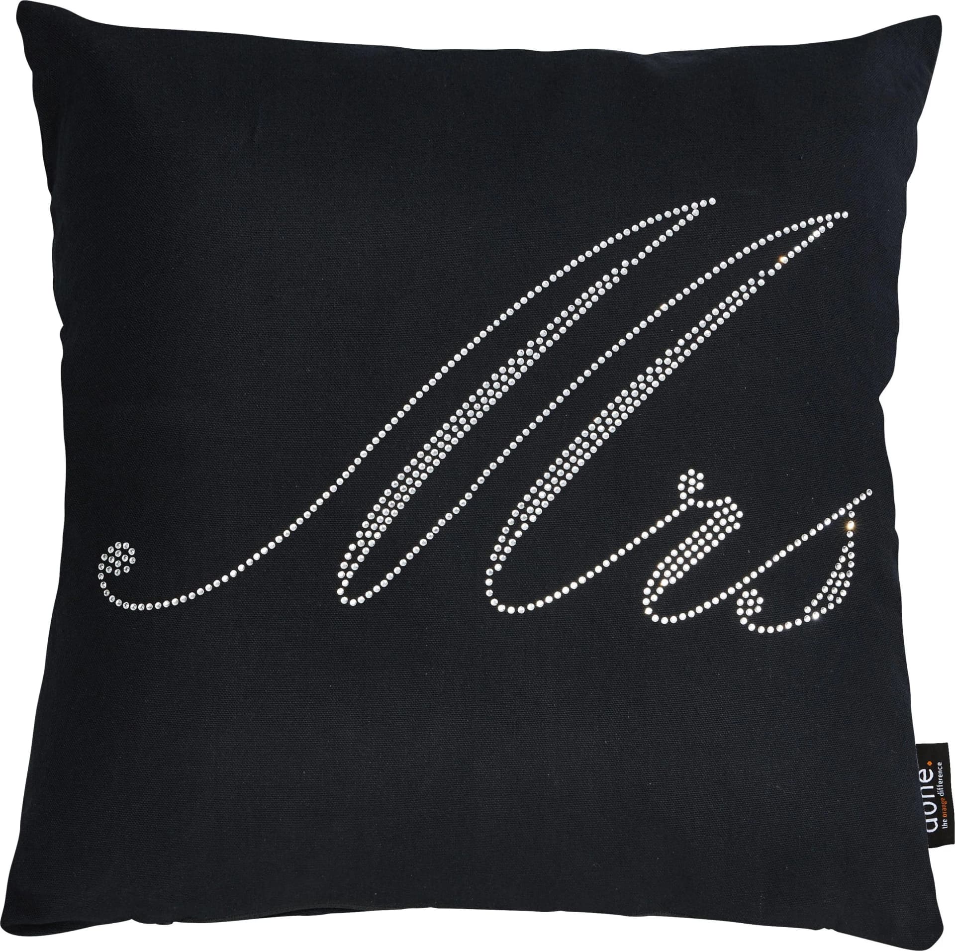 DONE. Dekokissen Mrs Grau mit Strass-Motiv - Bild 2