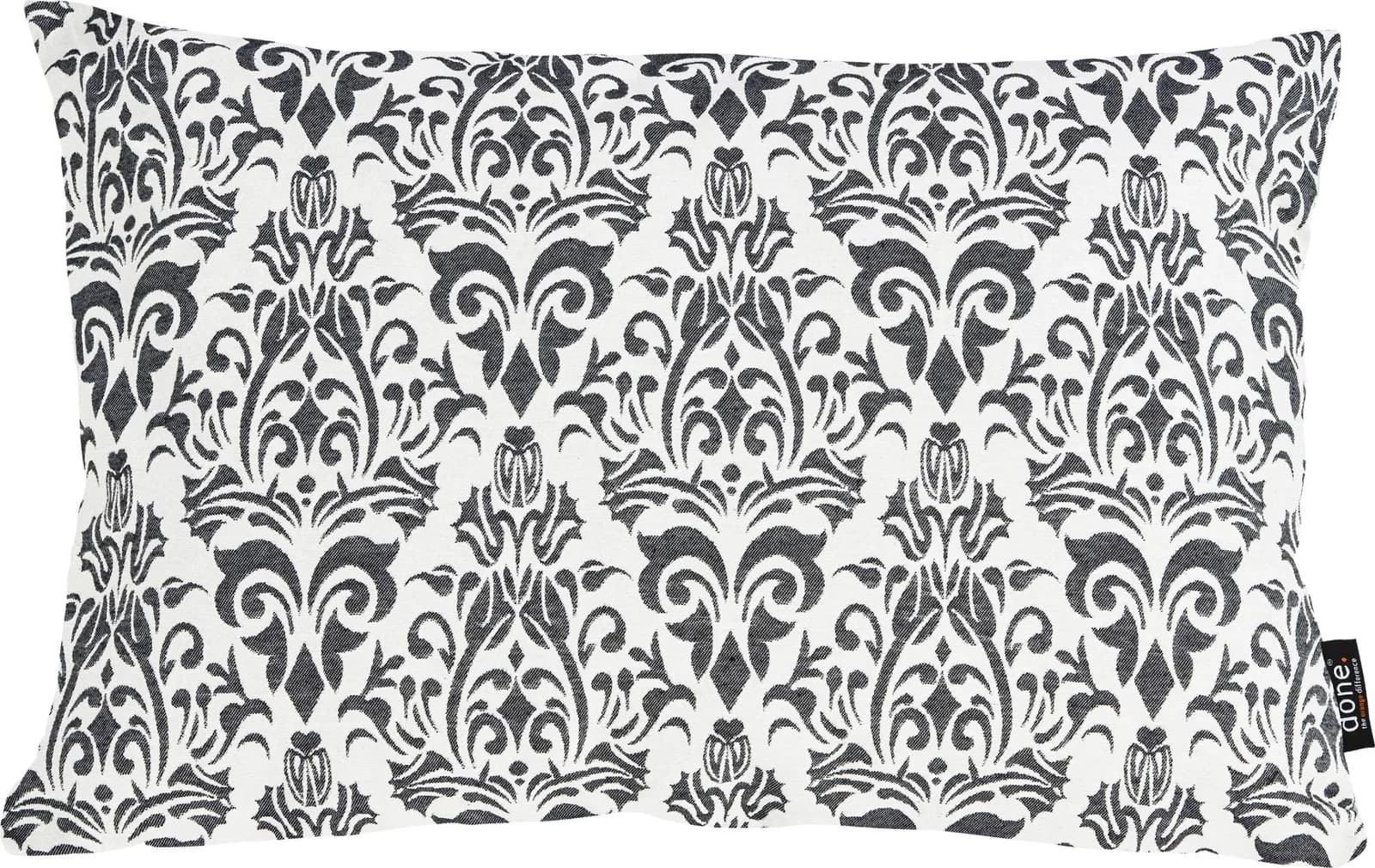 DONE. Dekokissen Windsor Ornaments Schwarz-Weiß Jacquard