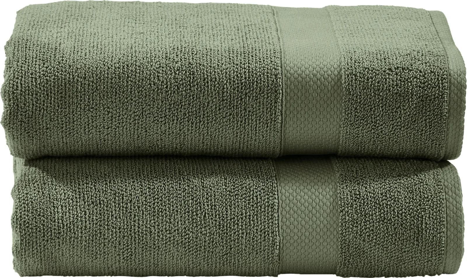 done.® Handtuch Set Deluxe 2-tlg. Khaki Zwirnfrottee