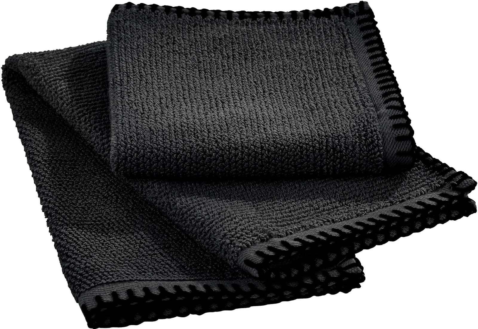 DONE. Handtuch Set Deluxe Prime 4-tlg. Schwarz Zwirnfrottee