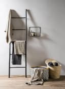Handtuch Set aus Walkfrottier und Baumwolle, anthrazit, 50x100 cm Bild 1