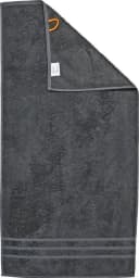 Handtuch Set aus Walkfrottier und Baumwolle, anthrazit, 50x100 cm Bild 3