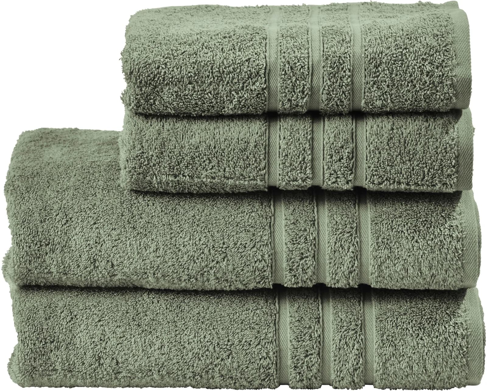 done. Handtuch Set Daily Uni 4-tlg. Khaki Walkfrottier 100% Baumwolle