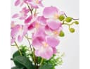SURFOU Künstliche Orchidee im Topf Lila Phalaenopsis mit Keramiktopf Bild 4