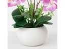 SURFOU Künstliche Orchidee im Topf Lila Phalaenopsis mit Keramiktopf Bild 5