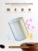SURFOU Kaffeedose Glas 900ml Luftdicht mit CO₂-Ventil Braun Bild 4