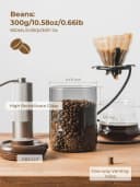 SURFOU Kaffeedose Glas 900ml Luftdicht mit CO₂-Ventil Braun Bild 5