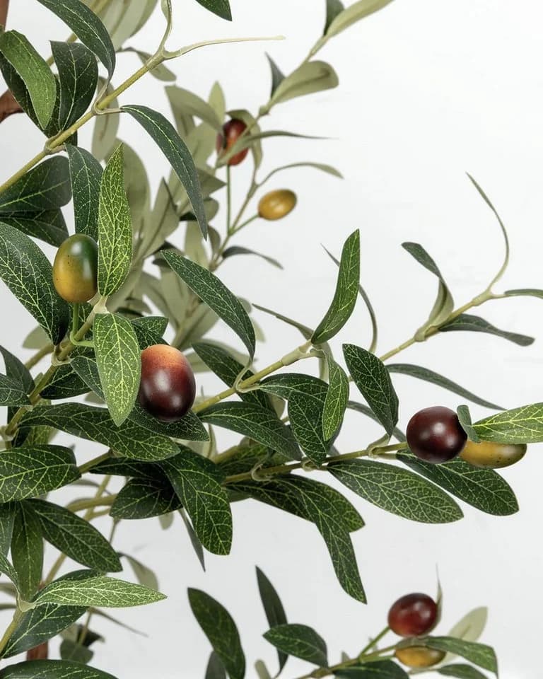 SURFOU Künstlicher Olivenbaum 180 cm mit Topf und Korb - Bild 5