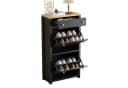 Refined Living Schuhschrank mit Schublade und 2 Klappen Schwarz Holzoptik Bild 2