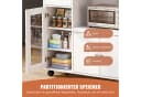 oyajia Sideboard Aufbewahrungsschrank Weiß mit Rollen Bild 4