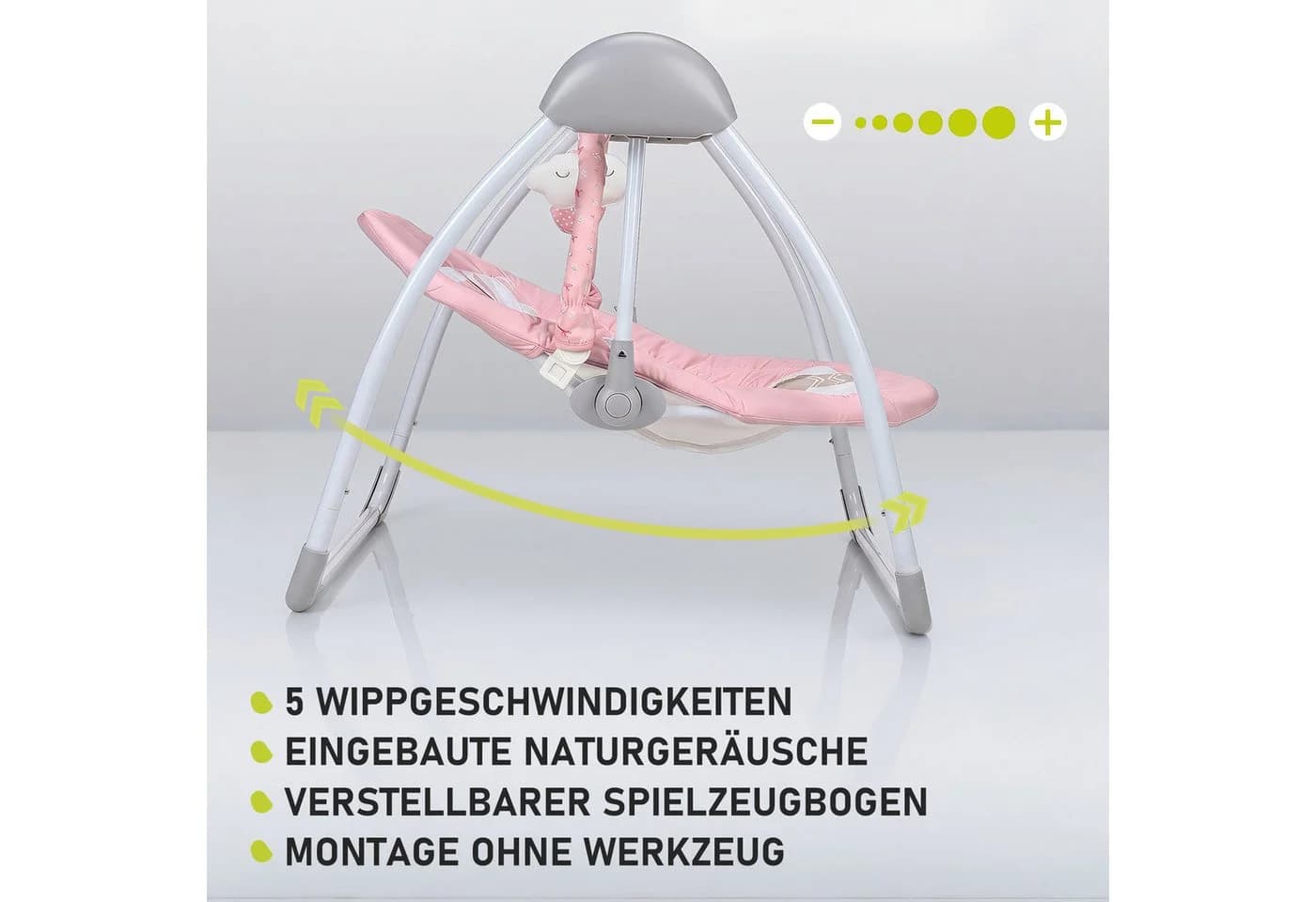 oyajia Babyschaukel Rosa mit Musik und 5 Wippgeschwindigkeiten - Bild 5