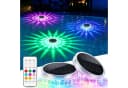 oyajia 2er Set Solar Poollicht RGB Wasserdicht mit Fernbedienung Bild 2