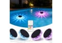 oyajia 4er Set Solar Poolleuchte RGB Fernbedienung Wasserdicht Bild 2