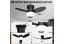 oyajia Deckenventilator mit LED-Beleuchtung 66cm Schwarz Dimmbar Fernbedienung Bild 5