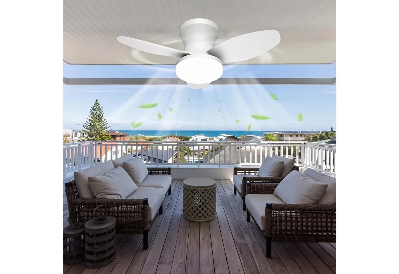 oyajia Deckenventilator 66cm mit LED Licht & Fernbedienung - Bild 2