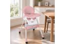oyajia Kinderstuhl 3-in-1 Rosa/Blau mit 5-Punkt-Gurt Bild 1