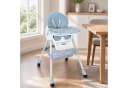 oyajia 3-in-1 Kinderstuhl Rosa/Blau mit 5-Punkt-Gurt Bild 1