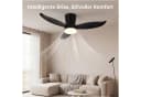 oyajia Deckenventilator mit LED-Beleuchtung und Fernbedienung Schwarz Bild 1