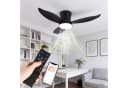 oyajia Deckenventilator mit LED-Beleuchtung und Fernbedienung Schwarz Bild 2