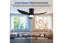 oyajia Deckenventilator mit LED-Beleuchtung und Fernbedienung Schwarz Bild 4