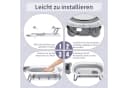 oyajia Faltbare Babybadewanne mit Thermometer & Kissen Grau Bild 3