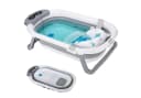 oyajia Faltbare Babybadewanne Grau mit Thermometer & Kissen Bild 2