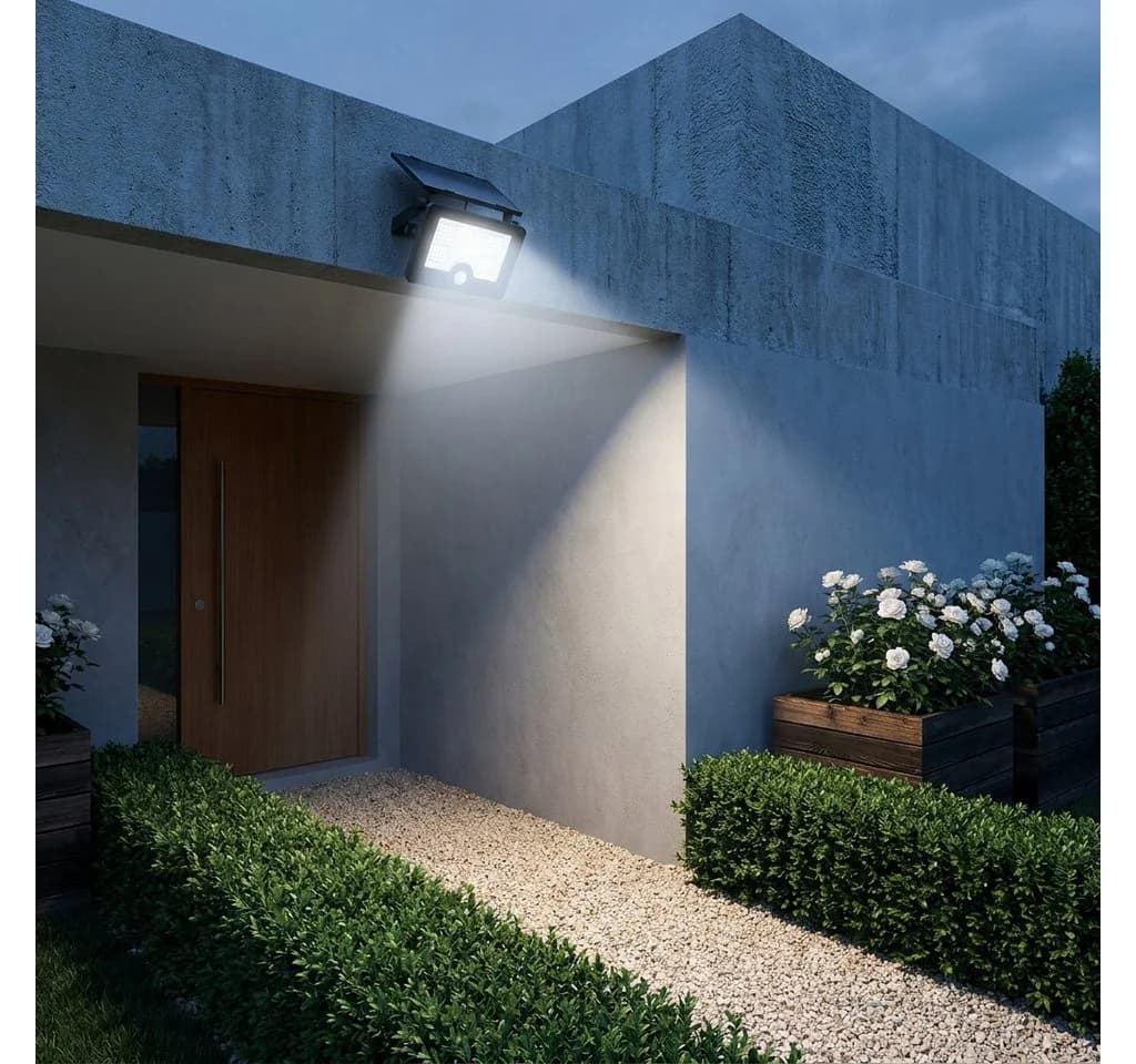 oyajia Außen-Wandleuchte LED Solarlampe mit Bewegungsmelder 122 LEDs - Bild 3