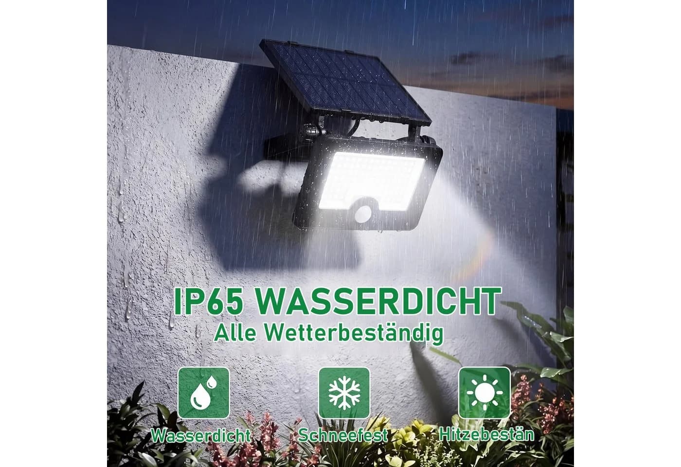 oyajia Außen-Wandleuchte LED Solarlampe mit Bewegungsmelder 122 LEDs - Bild 5