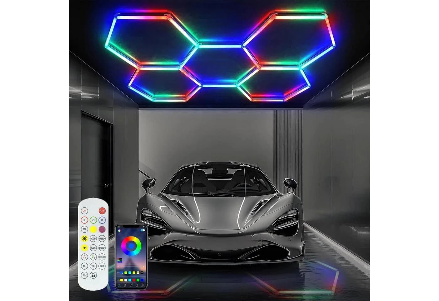 oyajia RGB Hexagon Deckenleuchte 5er-Pack LED Dekolicht - Bild 2