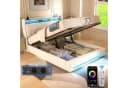 oyajia Polsterbett 140x200 mit LED Licht & Stauraum Beige Bild 2