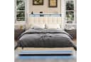 oyajia Polsterbett 140x200 mit LED Licht & Stauraum Beige Bild 3
