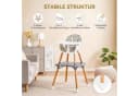 oyajia Hochstuhl 6in1 Baby & Kinderhochstuhl Grau Multifunktional Bild 5