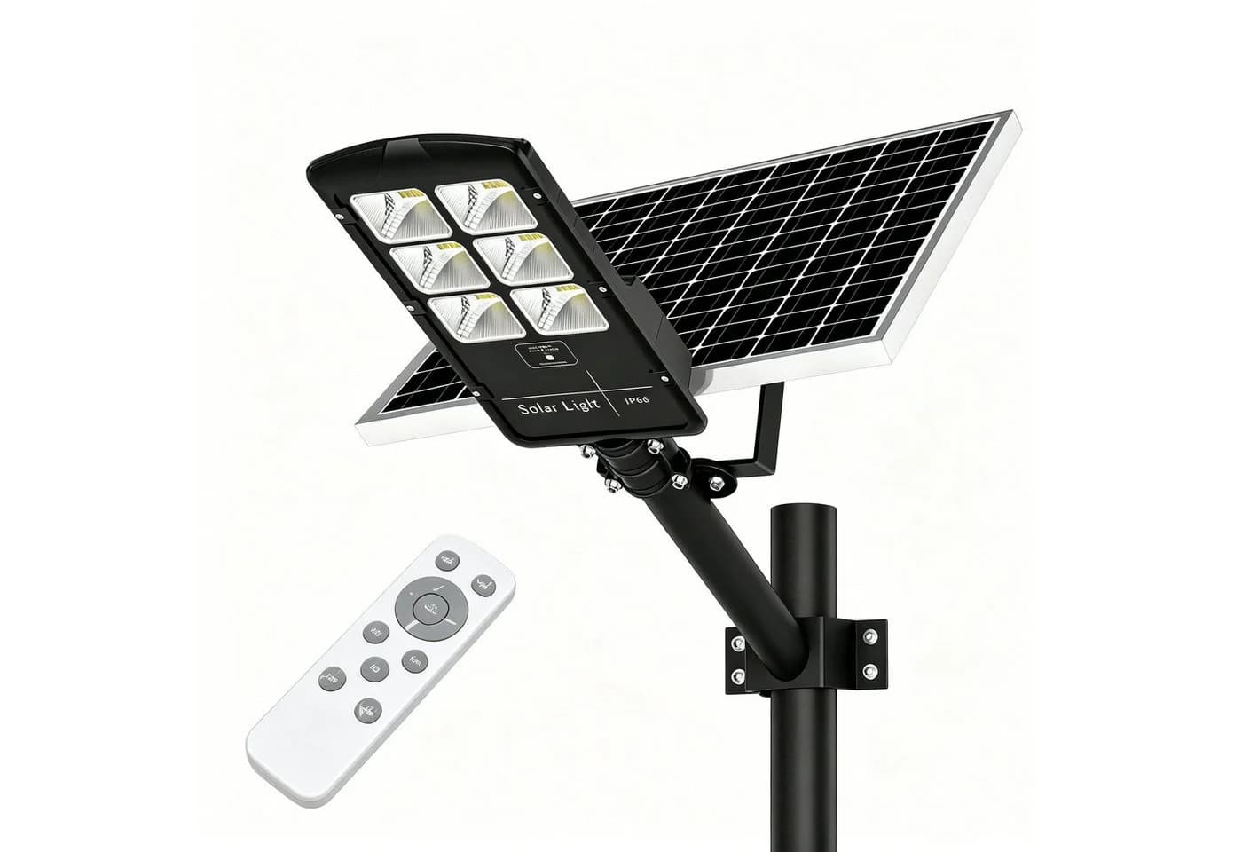 oyajia LED Solarleuchte 200W mit Fernbedienung, 6500K Kaltweiß, IP66 - Bild 2