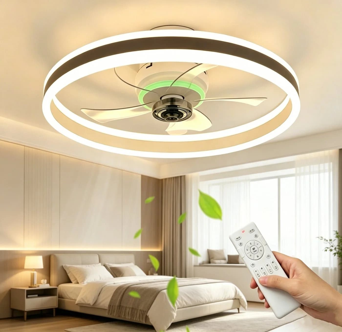 WILGOON Deckenventilator mit LED Licht 50cm 6-Gang Fernbedienung - Bild 2