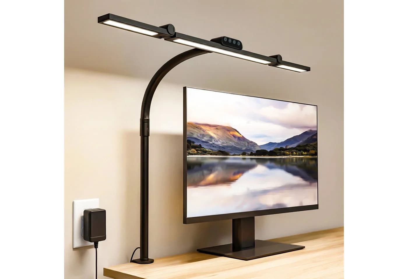 oyajia LED Schreibtischlampe Dimmbar Klemmlampe Schwarz - Bild 2