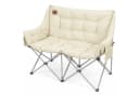 Kehot Campingstuhl Faltbarer 2-Sitzer mit 6 cm Polsterung, 127×94×60 cm, Weiß Bild 2