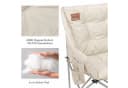 Kehot Campingstuhl Faltbarer 2-Sitzer mit 6 cm Polsterung, 127×94×60 cm, Weiß Bild 4