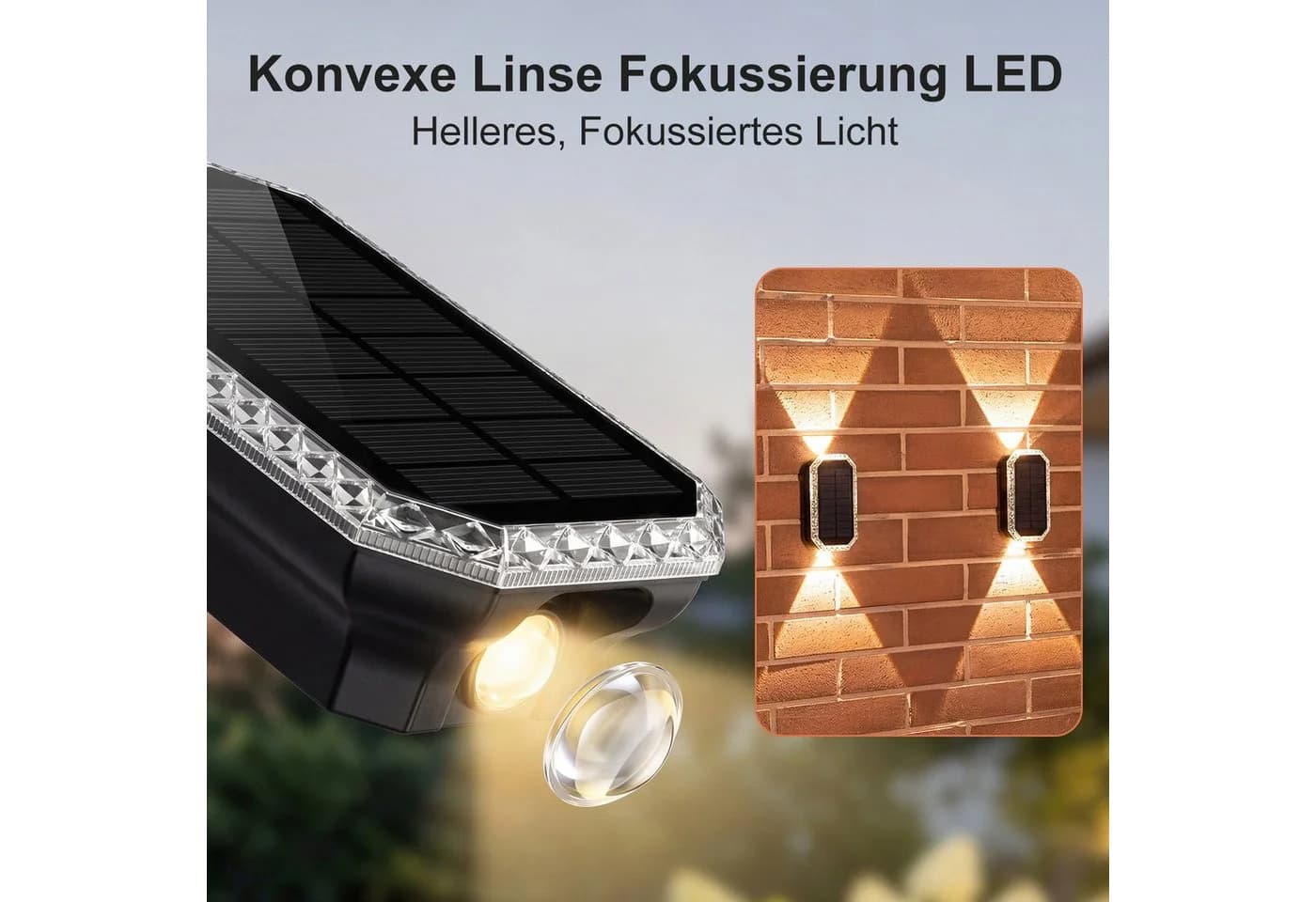 oyajia LED Außen-Wandleuchte Solar Up & Down 3 Farbtemperaturen - Bild 3